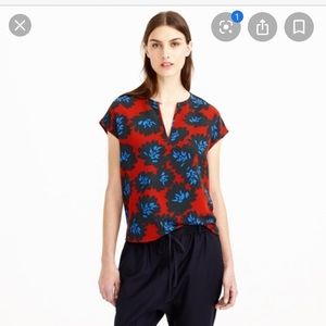 Jcrew floral shirt size 0